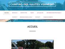 Tablet Screenshot of camping-hautes-vernedes.com